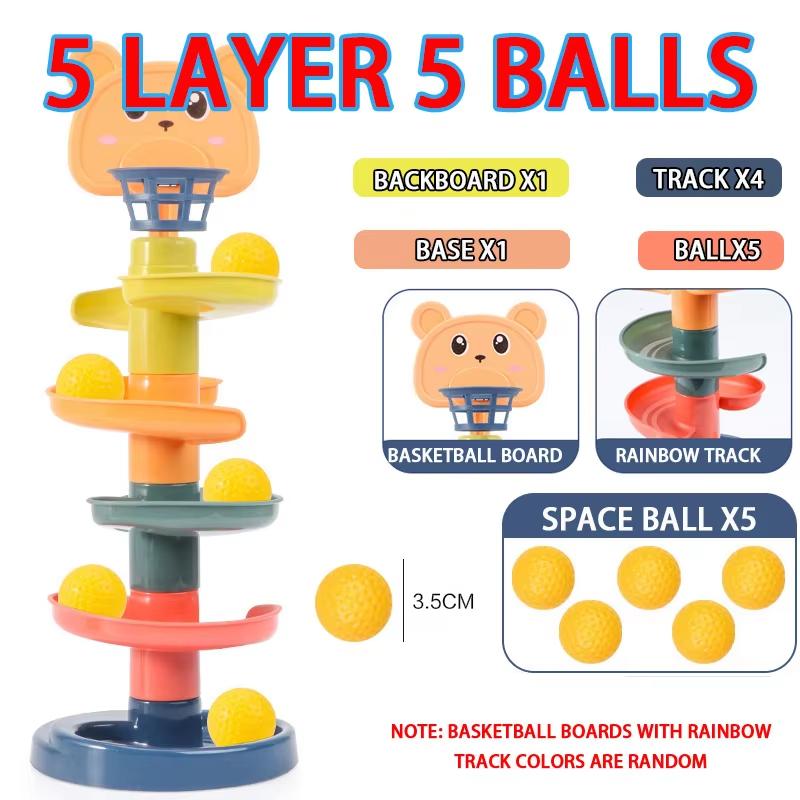 Baby Toy Rolling Ball Tower Montessori Educational Games For Babies Stacking Track Baby Development Toys 1 2 3 Years