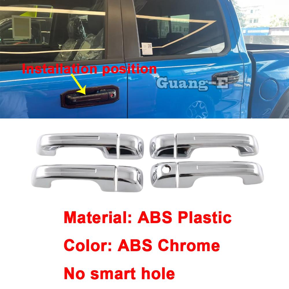 For Dodge Ram 1500 TRX   2024 ABS Chrome Side Rearview Mirror Cover Handle Bowl Fog Light Frame Fuel Tank Cap Trim