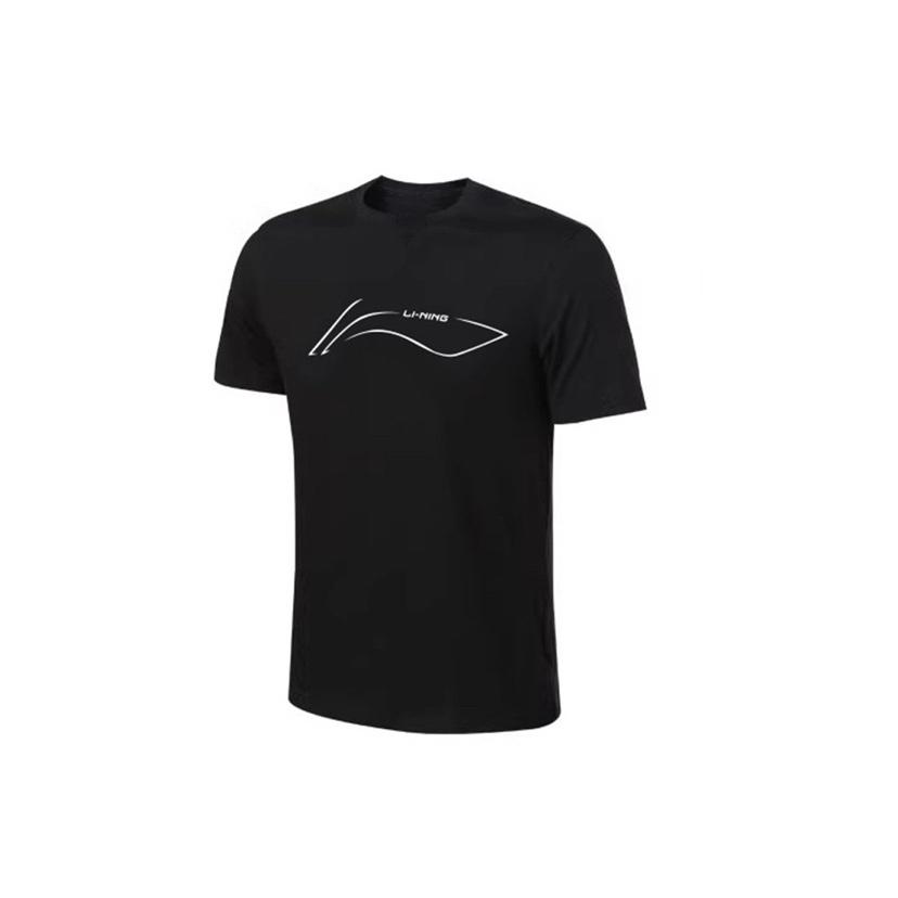 Li-Ning Quick-Dry Breathable Round Neck Short Sleeve T-Shirt Men Tops Black YTSU141-2