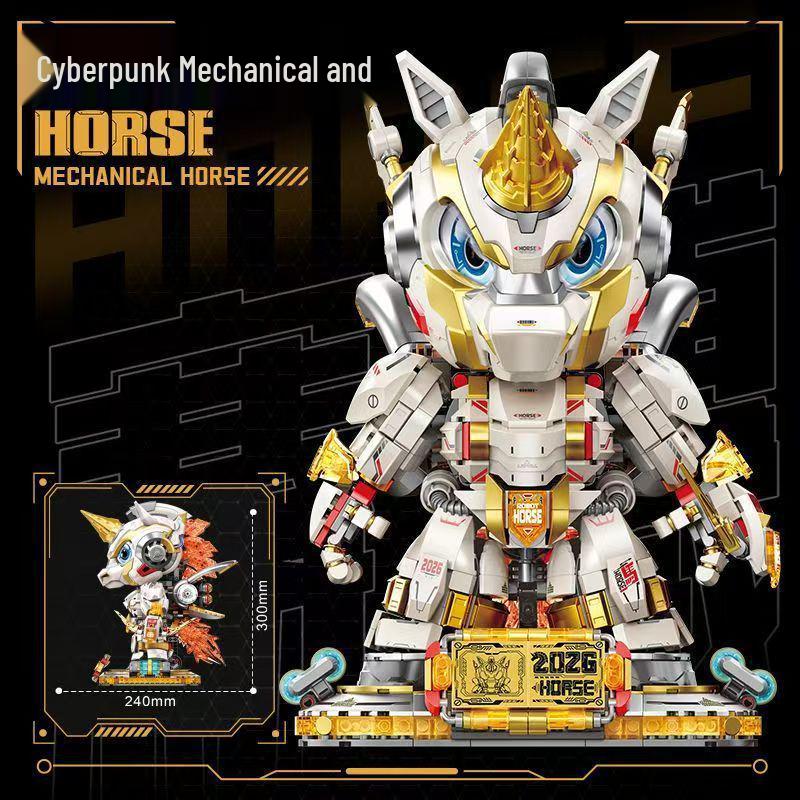 LEGO Technic-Compatible Horse Building Blocks - High Difficulty Assembly Toy for Boys, Year of the Horse Gift.