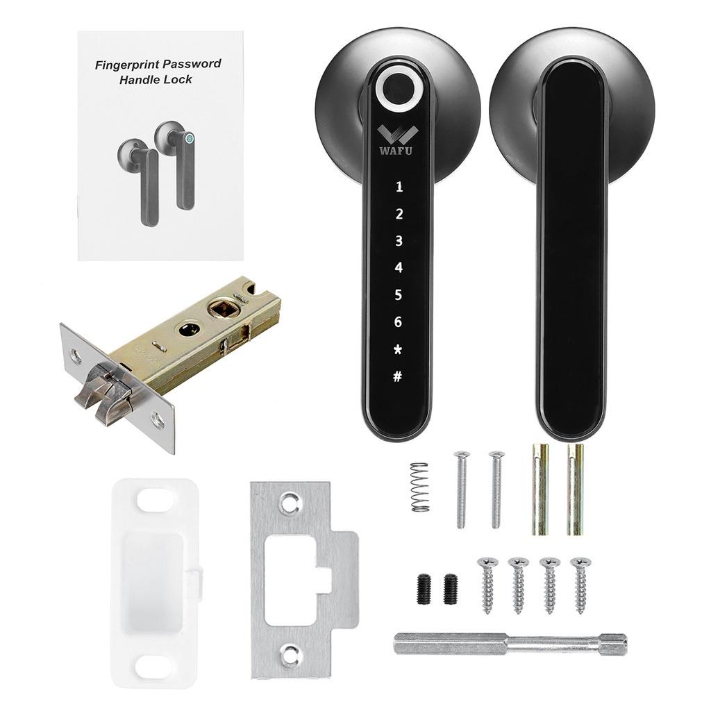 New Smart Fingerprint Electronic Door Lock Bluetooth Password Handle Lock APP Unlock Keyless Entry Support IOS/Android