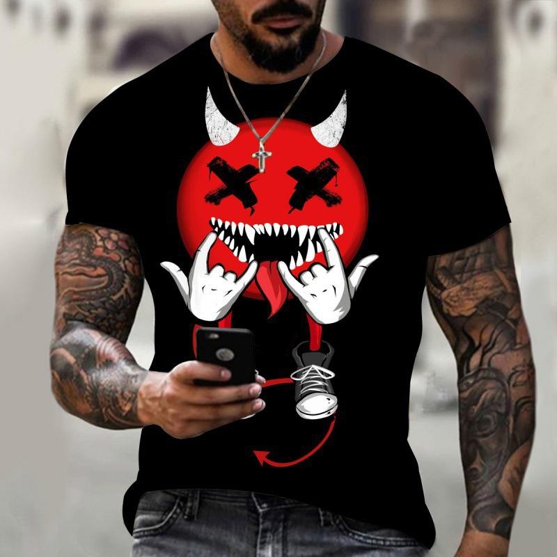 Summer Short Sleeved T-shirt Men's Classic 3D Printed Loose Casual T-shirt