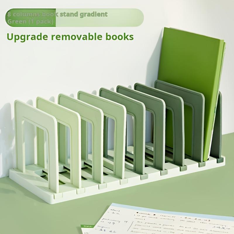 Kostenloses Upgrade: Gitter-Schreibtischständer - 8 Fächer, abnehmbarer Schreibtisch-Organizer, Farbverlauf Grün & PP-Material, Notizbücher & Bürobedarf