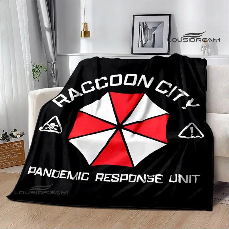 Biochemical Umbrella Printed Blanket Kids Warm Blanket Flannel Soft and Comfortable Blanket Home Travel Bedding Gift