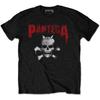 Pantera „Horned Skull Stencil“ Schwarzes T-Shirt – NEU