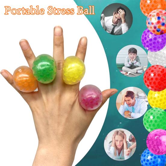 2Pcs 3.5CM Colorful Stress Ball Funny Stretch TPR Anxiety Relief Decompression