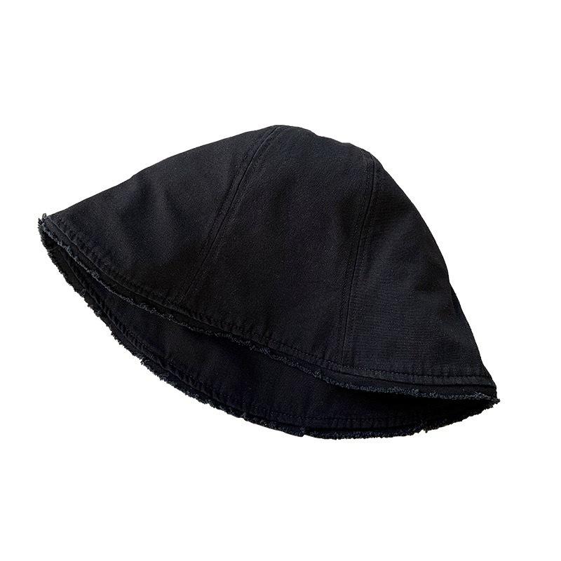 Niche fashionable bucket hat female summer cold wind fashionable versatile face small rough edge bucket hat