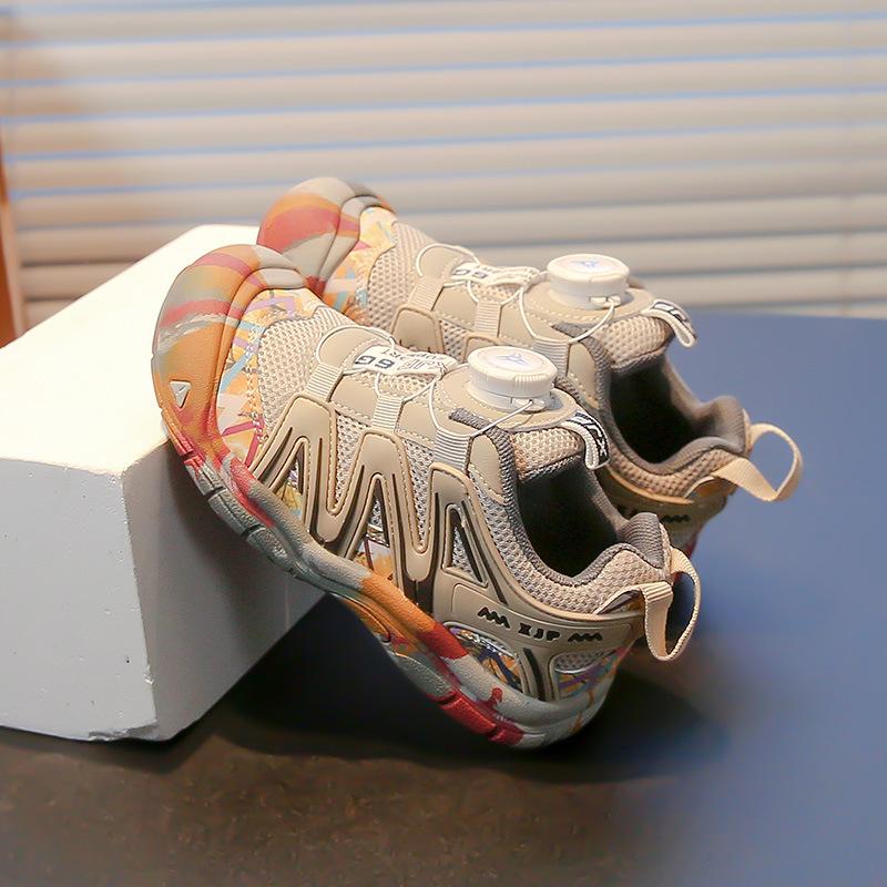 

Korean Children s Sports Shoes Boys Outdoor Hiking Shoes Rotating Buckle Casual Shoes Girls Breathable Running Shoes 25