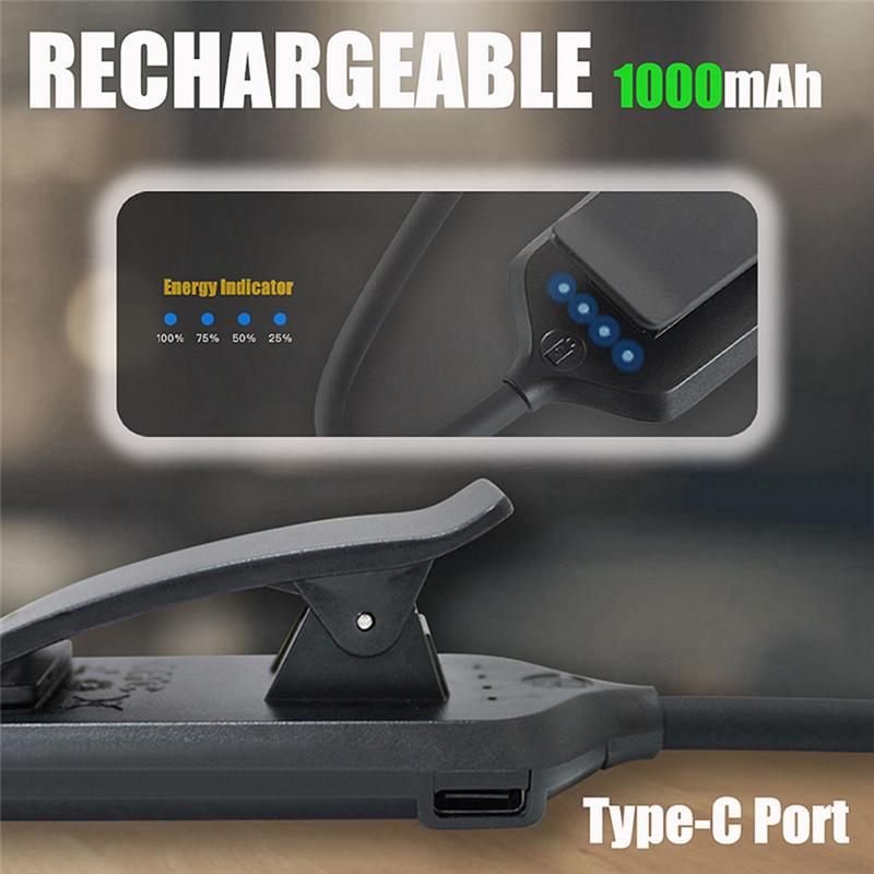 A23I-LED Book Light USB Rechargeable Desk Clip Night Light Mini Rotatable Table Lamp Portable Reading Light For In Bed