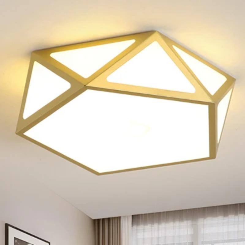 

Светильники для спальни, светодиодные ультратонкие креативные геометрические потолочные светильники, лампа для гостиной, простой современный домашний светильник для балкона в скандинавском стиле Brightness dimmable