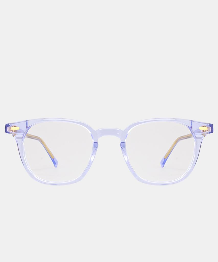 Ilsamsaemem Small Round Square Horn-Rimmed Light Blue Blue Light Blocking M000930