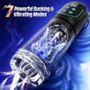 Automatic Sucking Licking Male Masturbator 7 Thrusting Rotation LCD Vacuum Penis Pump Real Pocket Pussy Stroker Blowjob Sex Toys