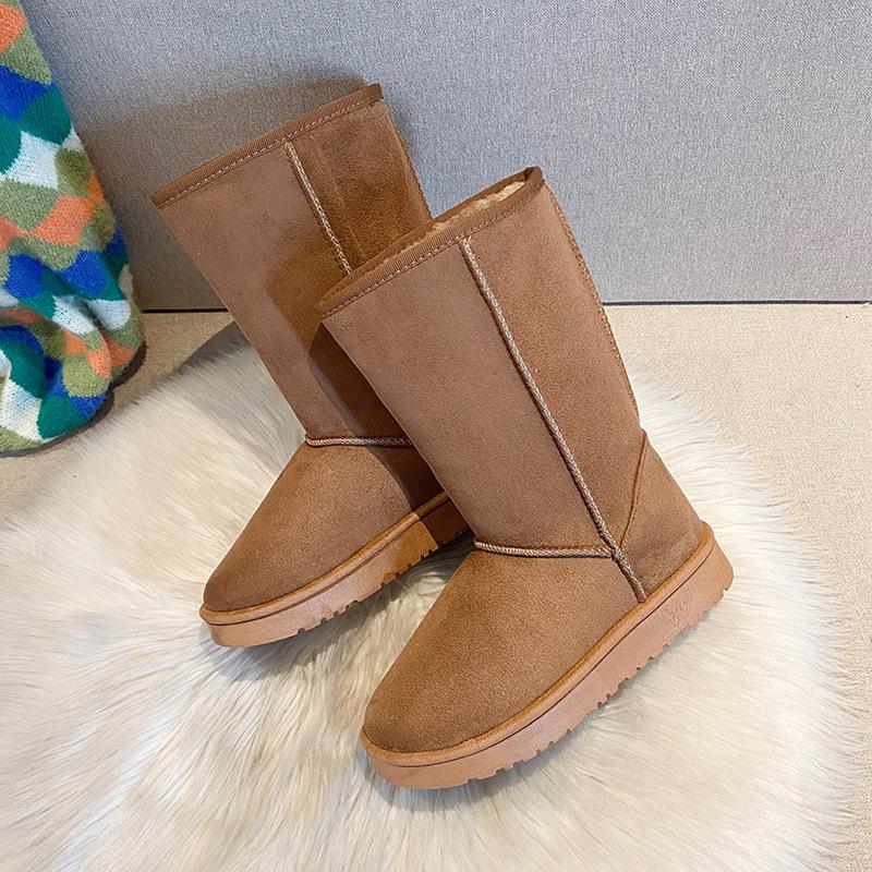 

Женские зимние сапоги, высокие на сантиметр, зимние, средней и высокой длины голенища, теплые, с утолщенной подошвой, с вельветовой подкладкой и хлопковой набивкой, снежные, теплые 41 верблюд