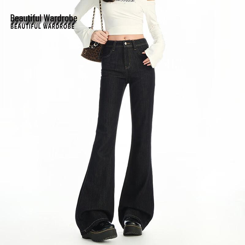 Beautiful Wardrobe Women's Slim-Fit Flared Stretch Jeans