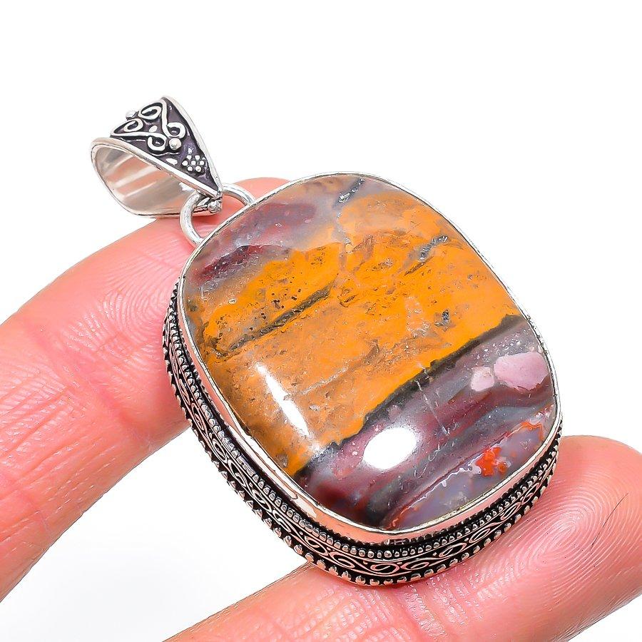 

Natural Mookaite Gemstone 925 Sterling Silver Jewelry Pendant 3.78 A7S27