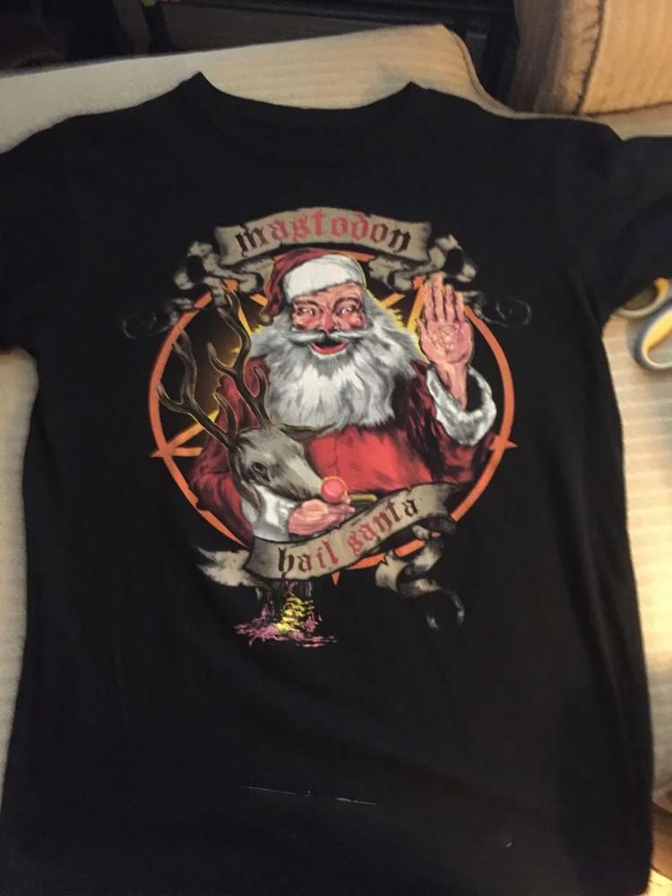 Mastodon Hail Santa Classic Unisex Cotton T-shirt All Sizes LI2179 Unisex T-Shirt M