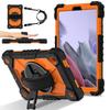 For Samsung Galaxy Tab A7 Lite 8.7-inch T225/T220 Case Silicone+PC Kickstand Tablet Cover with Handy Strap,Shoulder Strap