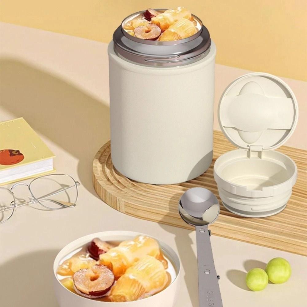 500ml Food Thermal Jar Handheld Lunch Box Insulated Vacuum Jar Thermal Soup Cup  Hiking