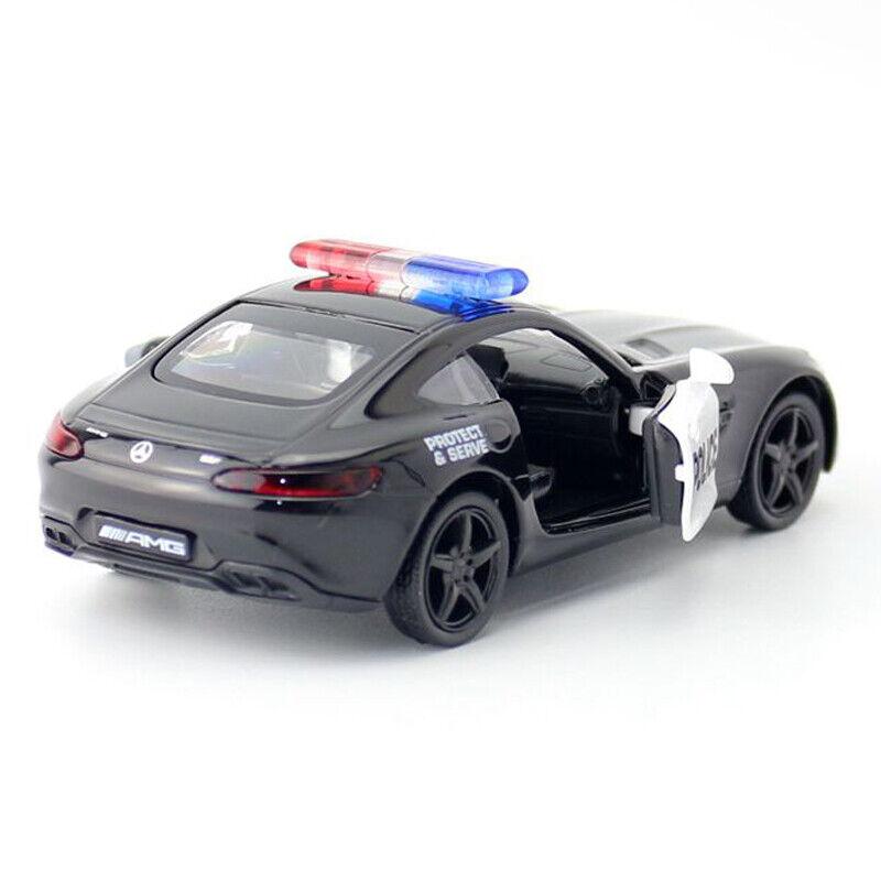 1/36 Scale Benz AMG GTS Police Car Model Car Diecast Toys for Kids Boys Gift Pull Back