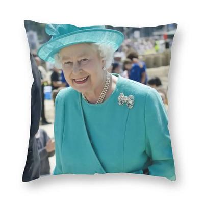 RIP Königin Elizabeth II Kissenbezug Bedruckter Stoff Kissenbezug Dekorative Wurfkissenhülle Zuhause Reißverschluss