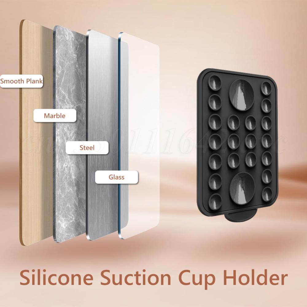 For Magsafe Magnetic Phone Holder Suction Cup Silicone Magnet Wall Mount Stand For IPhone 12/13/14/15 Universal Bracket