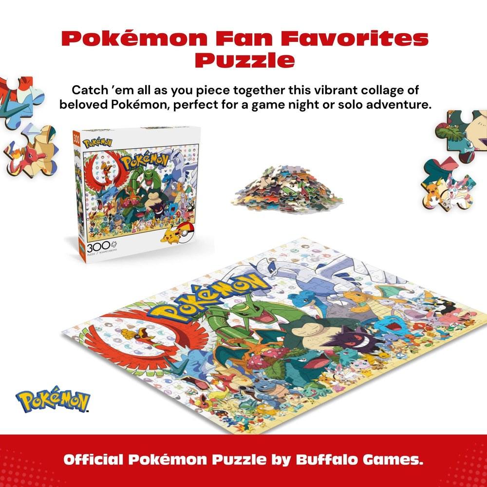 Buffalo Games Pokémon Favorite Collage 300 Large Piece Jigsaw Puzzle Multi-Color 55cm X 38cm