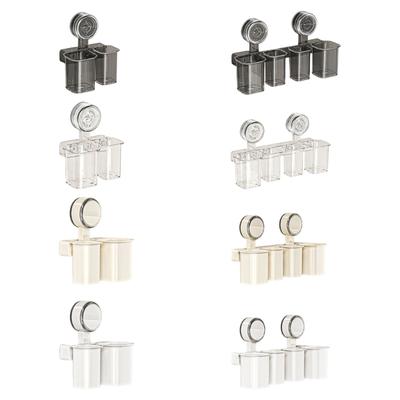 Functional Toothbrush Holder Suction Cup Easy Install Toothbrush Rack Organizers For Renters And Students Seeking Order