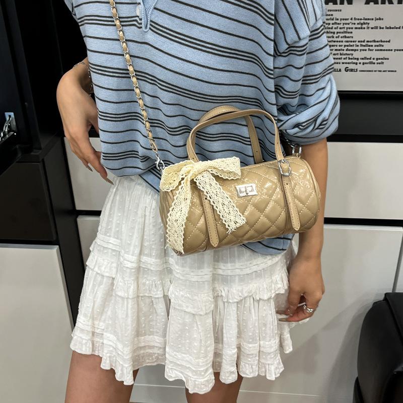 Премиальная сумка-тоут женская новая модная ромбовидная цепочка сумка-мессенджер женская сумка-цилиндр хаки