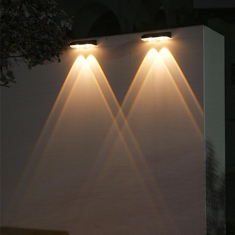 

Fence Lights Solar Powered Waterproof Solar Light For Fence LED 2x Outdoor Landscape Light 3 Lighting Modes Solar Step Light For spain