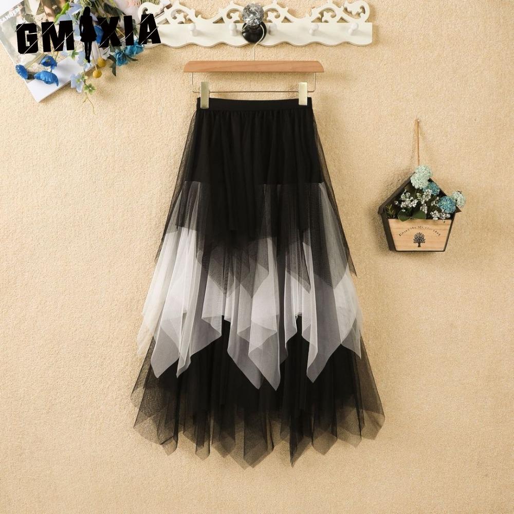 GMXIA Damenmode Lässig Einfarbig Druck Sommer Frühlingsrock