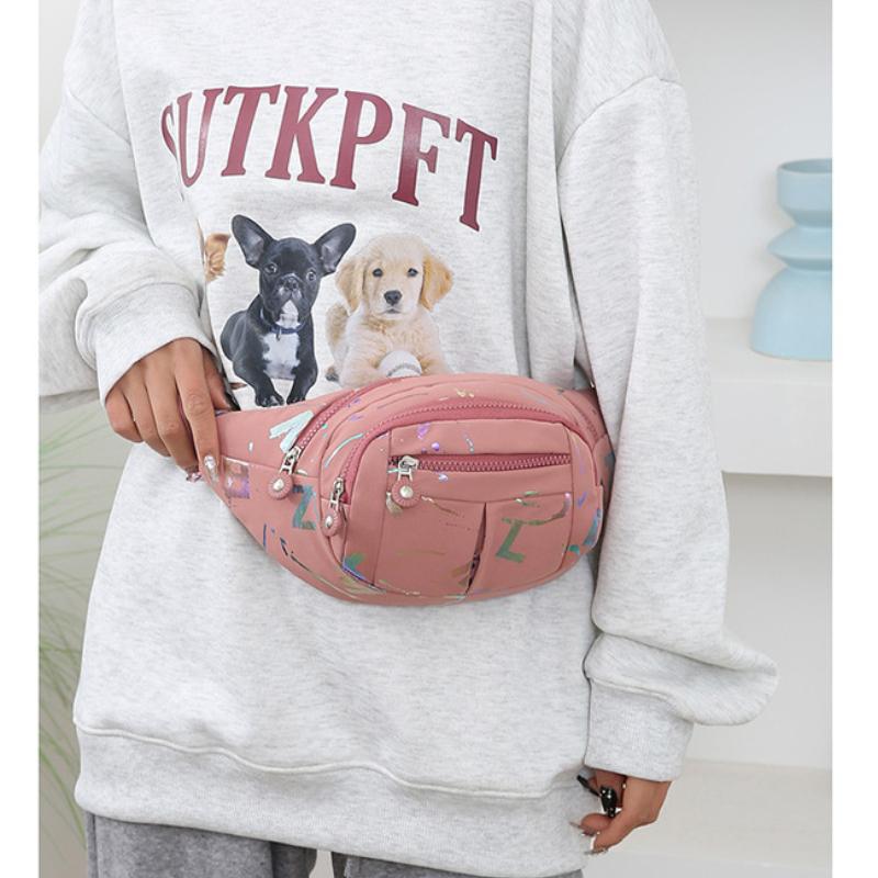 1Pc Large Capacity Waterproof Work Sports Mobile Phone Fanny Pack Women's Running Fashion Versatile Satchel Wallet Tide