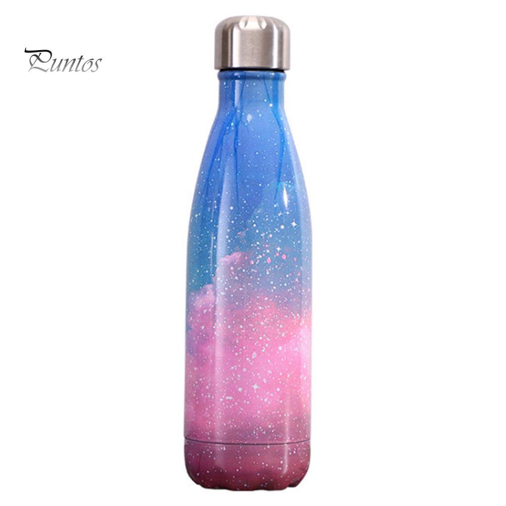 Puntos 500ML Starry Sky/Plating Stainless Steel Insulated Water Bottle Sport Flask Cup