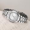 No Gift Box Classic Elegant Square Dial Calendar Wrist Quartz Watch   Pearl Bracelet 5 Piece Set