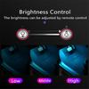 Car RGB LED Wireless Interior Decorative Ambient Light Foot Lamp Remote Control