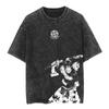 Cartoon Spell Battle Oversized Retro 3D Printed Loose Large Round Neck Cotton Short Sleeve T-Shirts Men’s