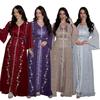 Indonesia Middle East Amazon All Year Round Work Clothing Vest + Coat Dress Chiffon Rhinestone Suit Robe Dress