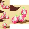 Plush Dragon Fruit Keychain Soft And Cute Fruit Shaped Accessory For Kids And Bags