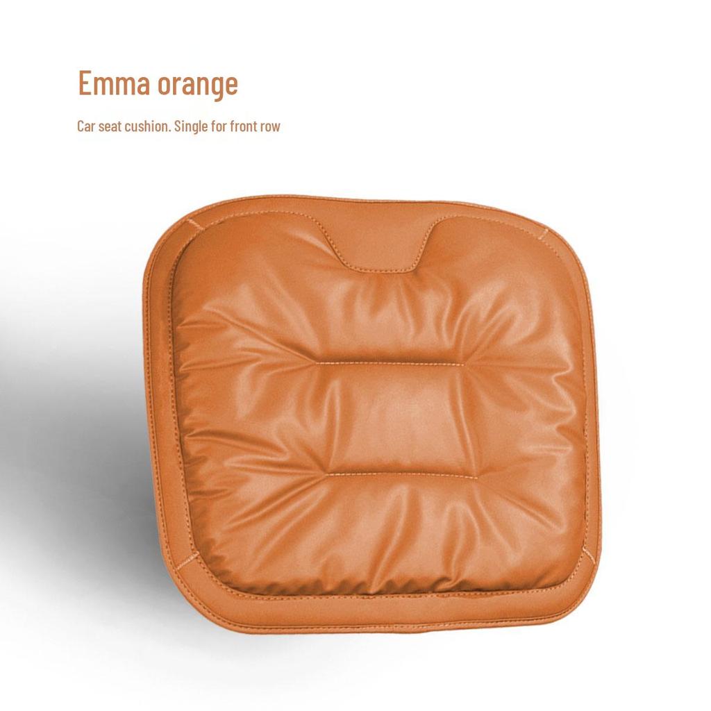 Stain-Resistant Leather Car Seat Cushion Set: High-End Three-Piece for Front and Rear 