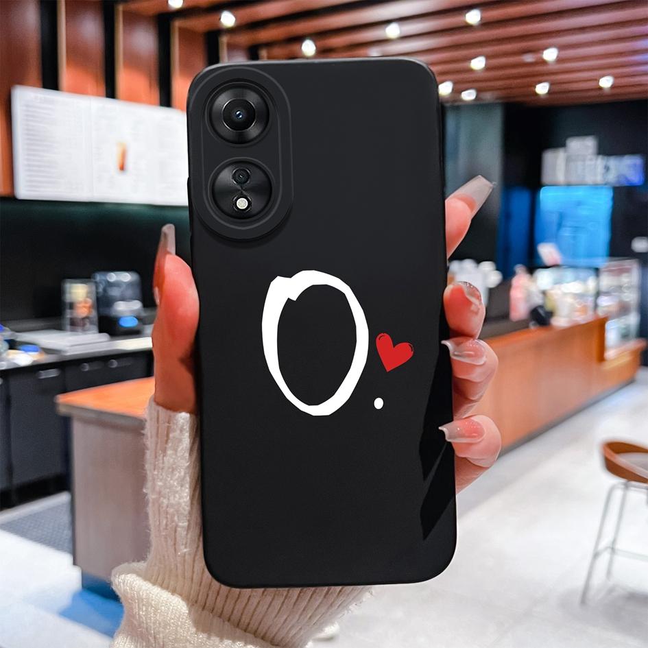 Case For Oppo A58 A57 A56 A55 A54 A53 A52 Phone Cover Popular Couple Letter Pattern High Quality Shockproof Silicone Protective Housing For Oppo Shell