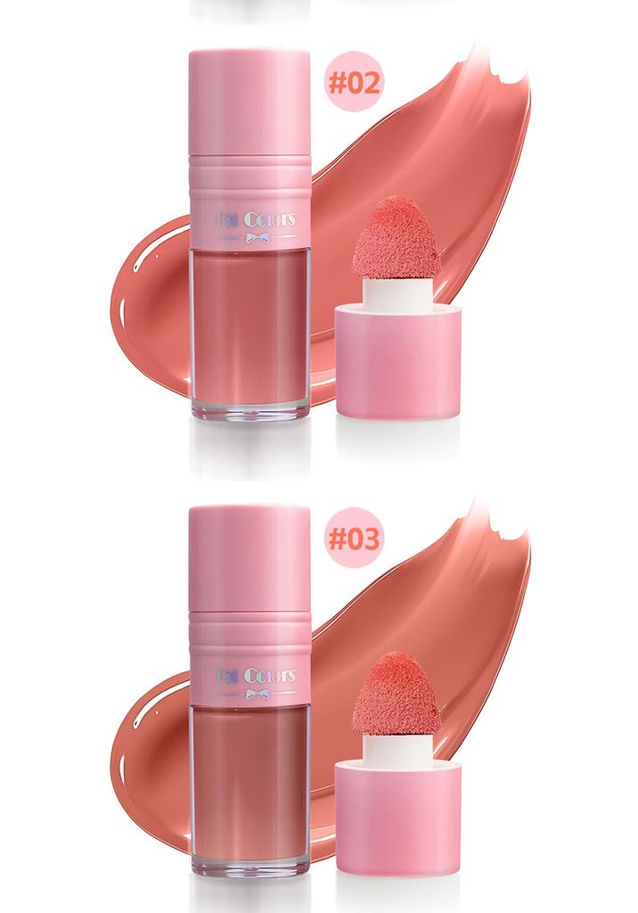 Fit Colors 3D Liquid Highlighter & Contour Blush - Matte & Pearlescent Multifunctional Makeup Brightener.