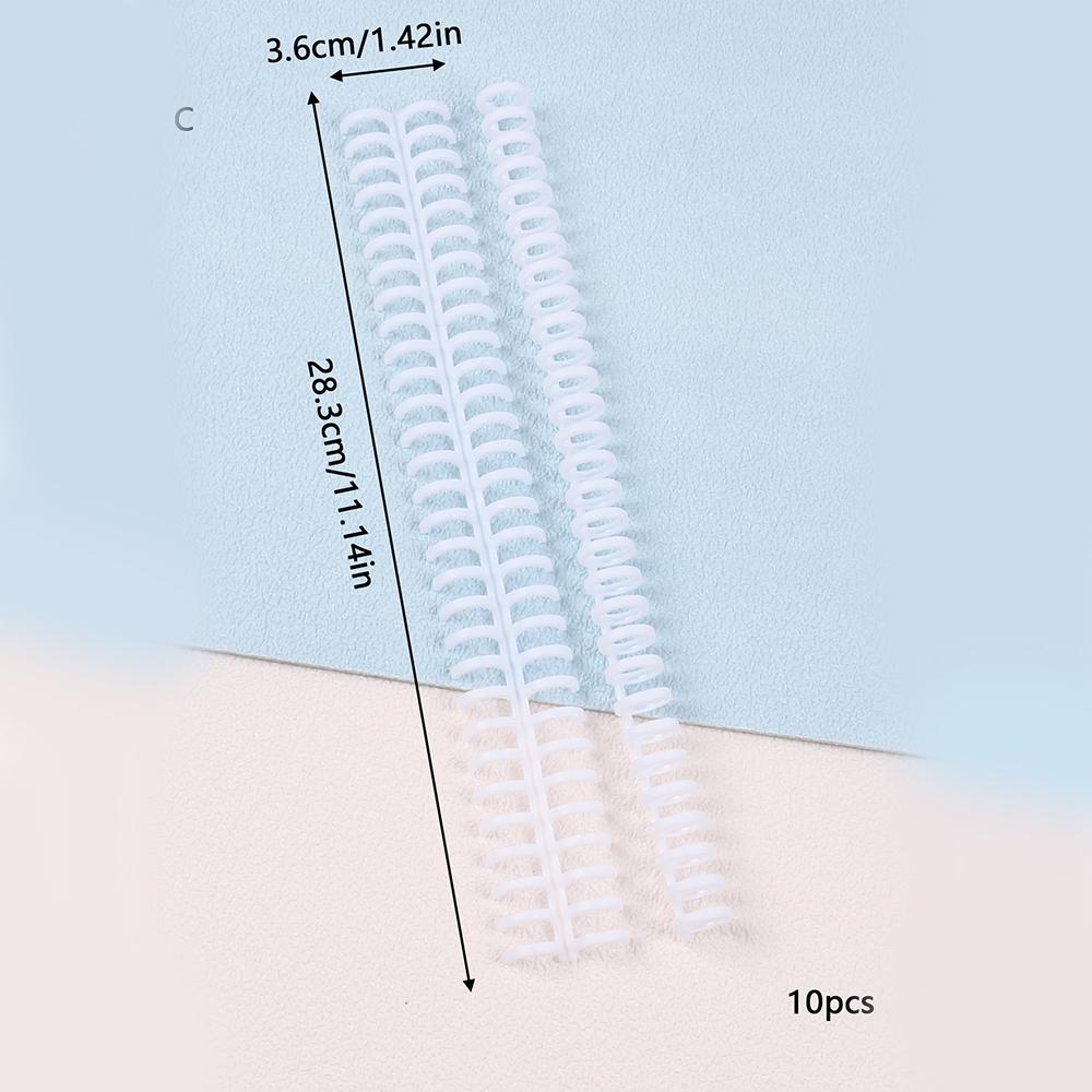 5/10Pcs Loose Leaf Binder Rings Binding Spines 30-Hole Plastic Comb Binding Spines for Teacher Student Business Notebook File