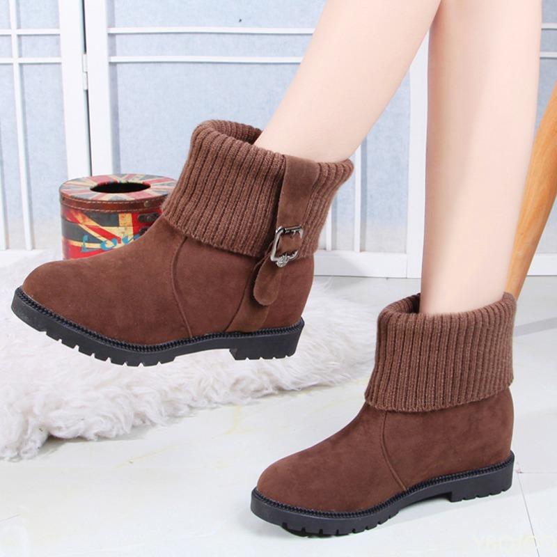 Snow Boots Women New Autumn Winter Fashionable Versatile Round Toe Women's Shoes Simple Comfortable Women's Short Boots