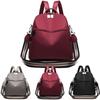 Pure Color Multipurpose Oxford Cloth Backpack For Women With Adjustable Straps
