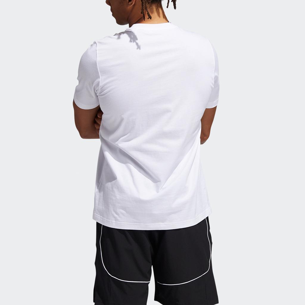 Adidas Casual Basketball Sports Breathable Short Sleeve T-Shirt Men Tops White H43988