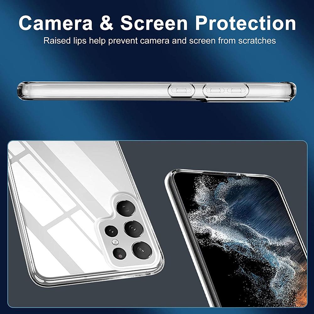 Ultra Thin Clear Silicone Case For Samsung S24 S23 S22 S21 S20 FE S22 S20 Ultra S10 Plus Lite S10E Soft Full Case Slim Coque