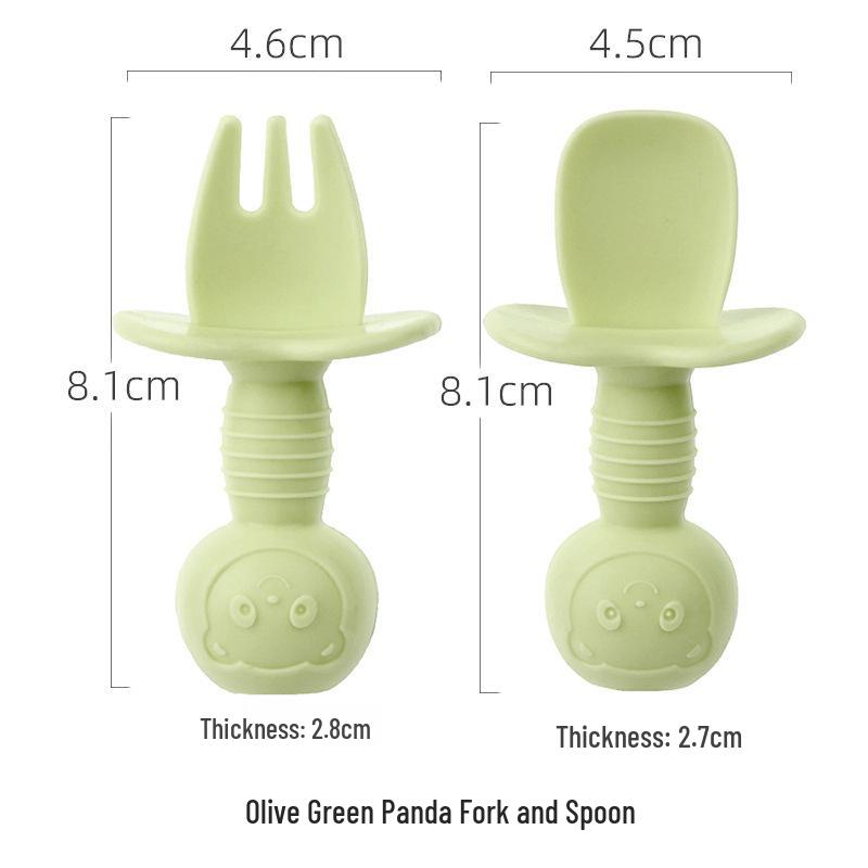 Silicone Suction Cup Placemat & Divided Plate Set for Babies & Toddlers - Includes Fork & Spoon, Food Grade & Heat Resistant.