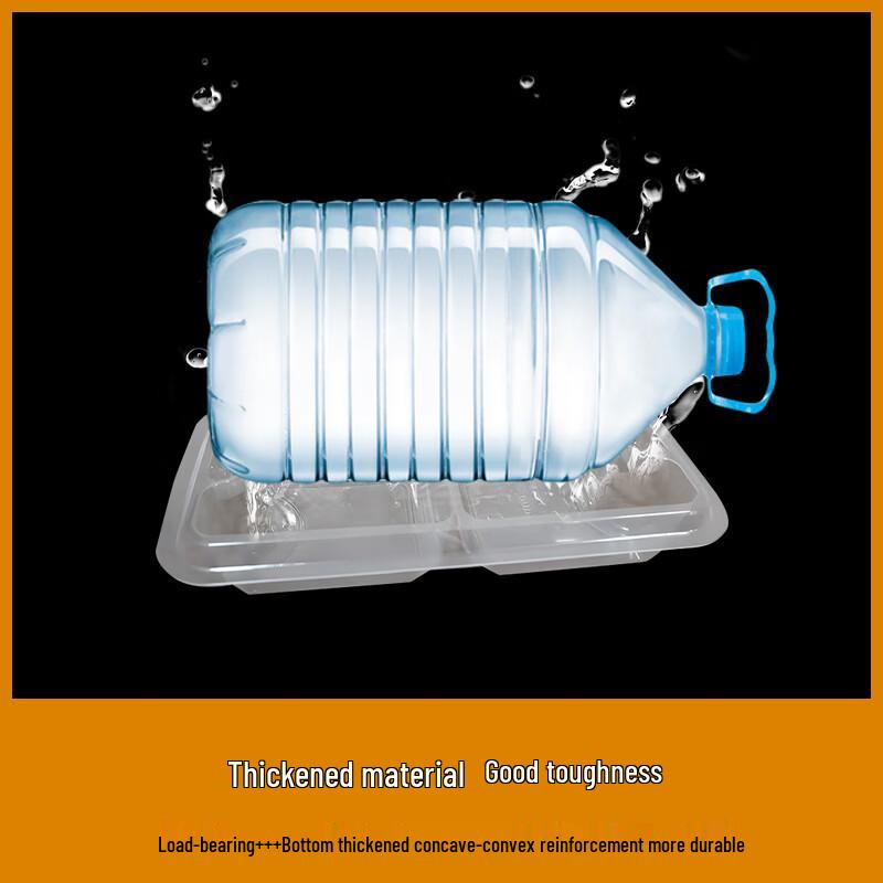 Square Latching Two-Compartment Takeaway Container