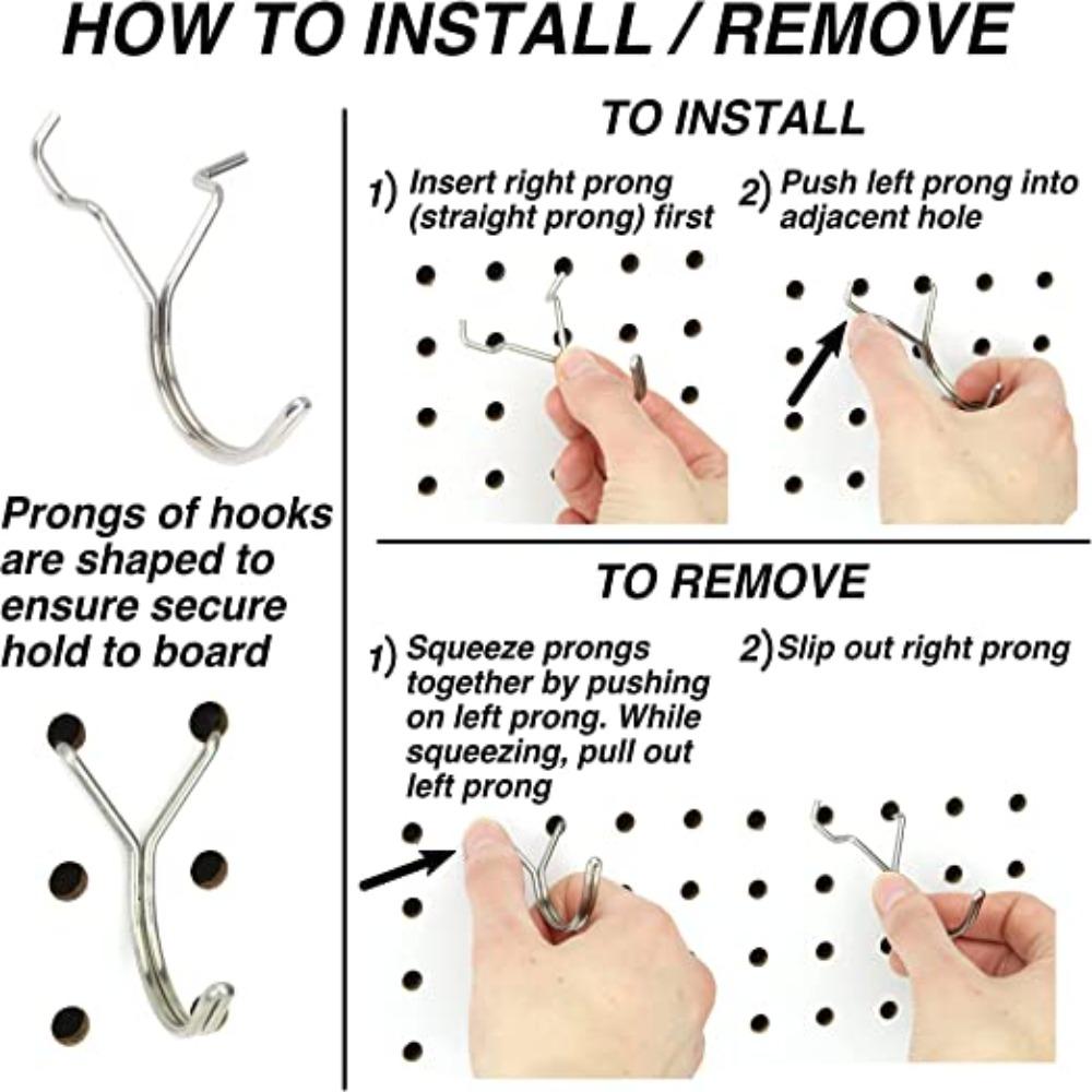 Asseccories Goods Shelf Hang Fits Panel Pegboard Hooks Storage Racks Retail Shop Peg Display Hooks