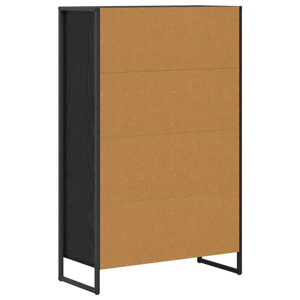 Bookshelf Black Oak Effect 68 x 30 x 108.5 cm