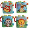 New Baby Cloth Book Hand Book Early Education Puzzle Toy With Sound Paper Cloth Book Bag Lt4960 Owl 0.02kg